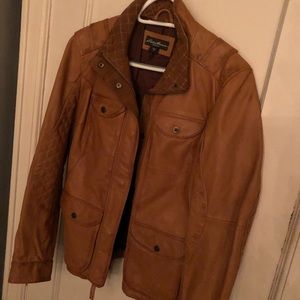 Leather Jacket Camel Color Back to School